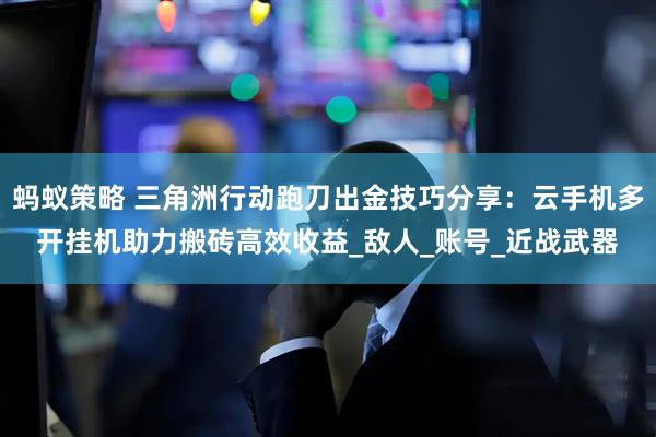 蚂蚁策略 三角洲行动跑刀出金技巧分享：云手机多开挂机助力搬砖高效收益_敌人_账号_近战武器